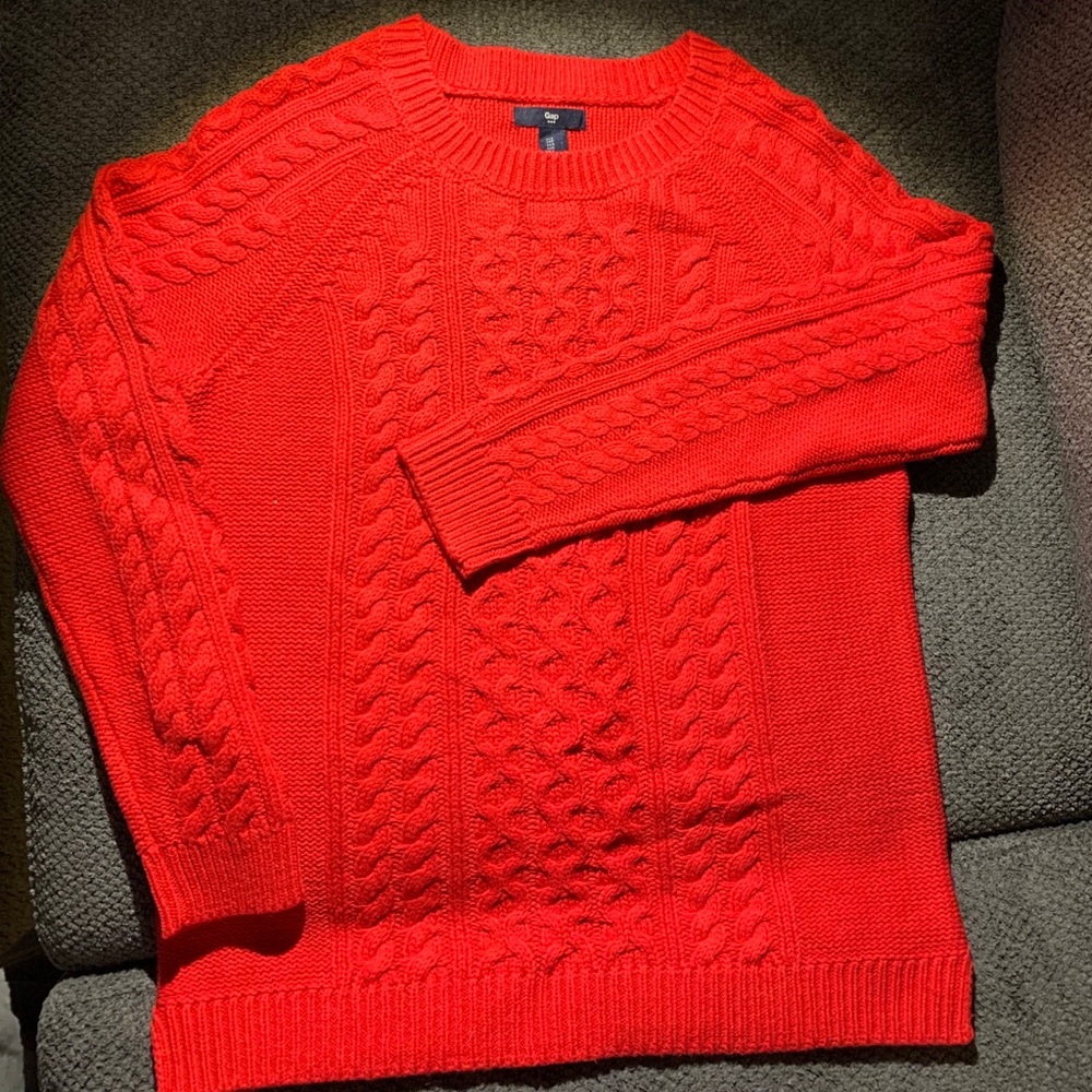 Red Gap sweater, size small.
